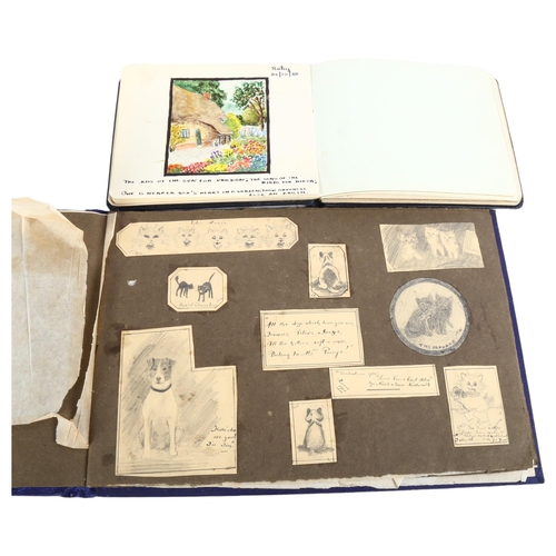 490 - Album containing cartoon drawings and sketches, circa 1900