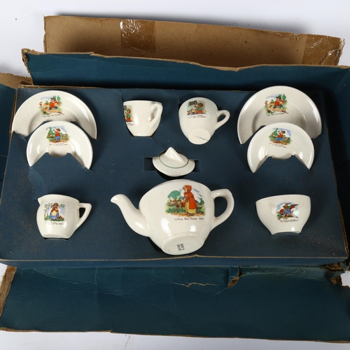 550 - A Vintage nursery tea set depicting Red Riding Hood, nursery rhyme figures etc