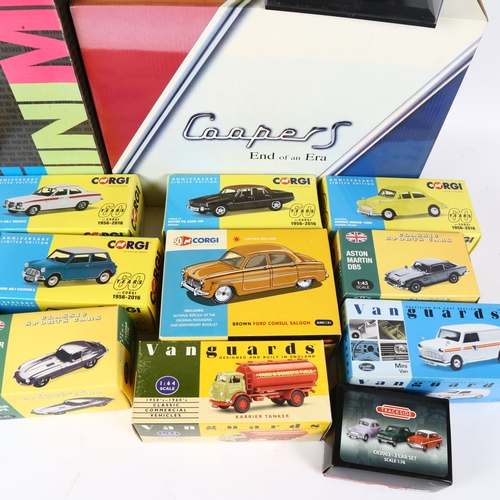 558 - A quantity of diecast vehicles, including Corgi, Atlas Editions, Vanguards etc, all vehicles are box... 