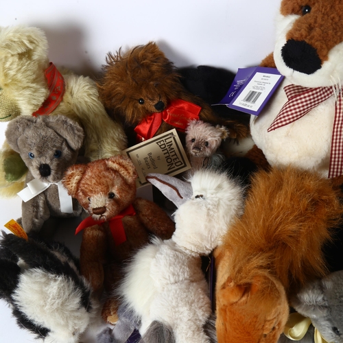 567 - A quantity of Vintage and limited edition teddy bears, including Charlie Bears 