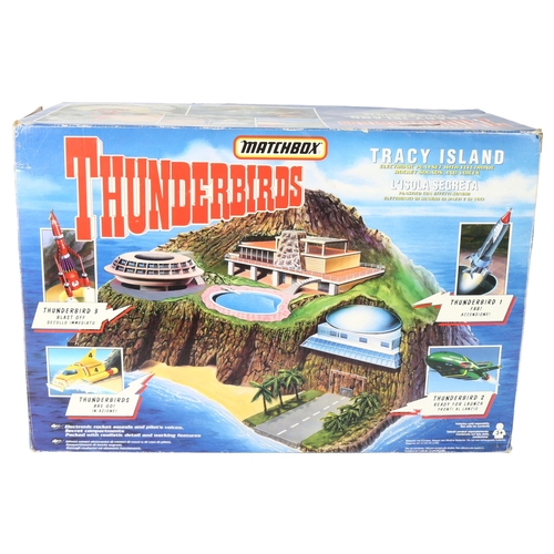 568 - Matchbox Thunderbirds Tracy Island electronic play set with electronic rocket sounds and voices, box... 