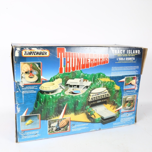 568 - Matchbox Thunderbirds Tracy Island electronic play set with electronic rocket sounds and voices, box... 