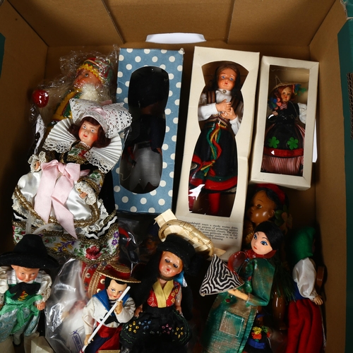 594 - A quantity of Vintage National Costume dolls, including various boxed dolls etc