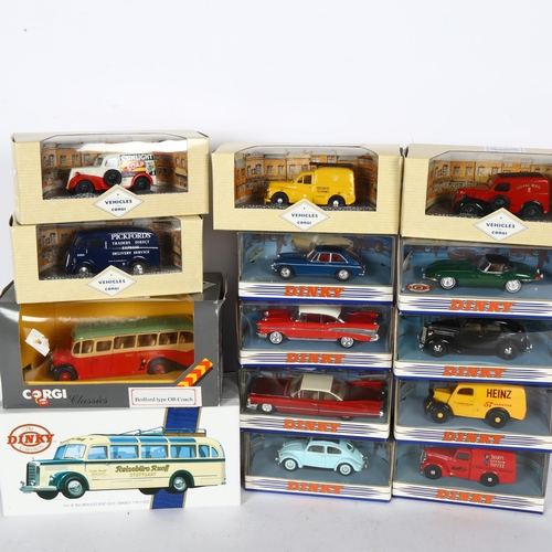 597 - A quantity of Dinky Matchbox, Corgi and the Dinky Collection diecast vehicles, all vehicles are boxe... 