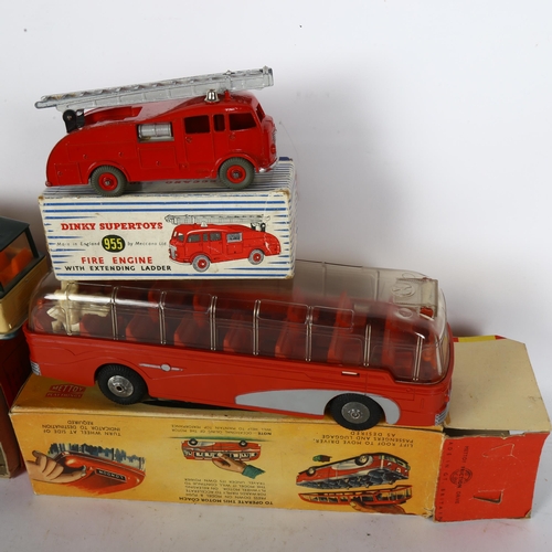 599 - A Dinky Supertoy model no. 955 fire engine with extending ladder, a Hornby Trains 101 tank locomotiv... 