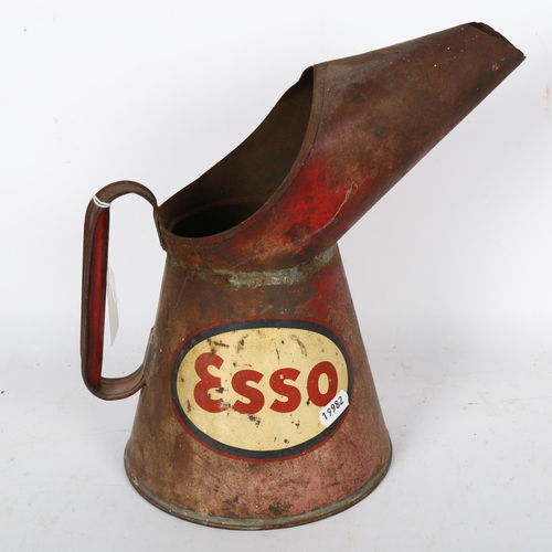 600 - A large Vintage Esso motor oil can, height 28cm