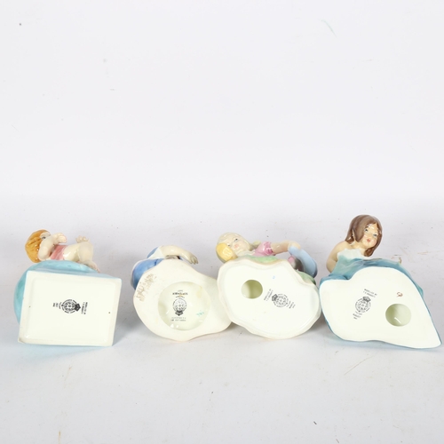 614 - A set of 4 Royal Worcester Months of the Year children figures - August, March, September and July