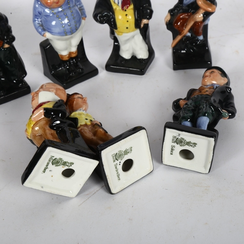 615 - A set of 12 Royal Doulton Dickens characters, tallest Dick Swiveller, 10.5cm