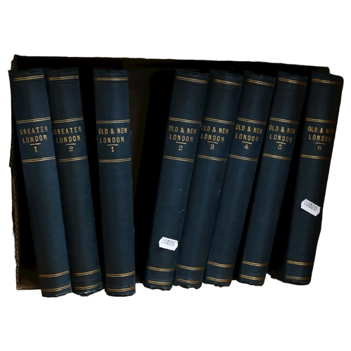 636 - 6 volumes of Old And New London, and 2 volumes of Greater London, illustrated