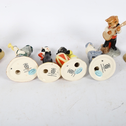 679 - A set of 8 Beswick musician figures, tallest Trad Jazz Cat, 11cm