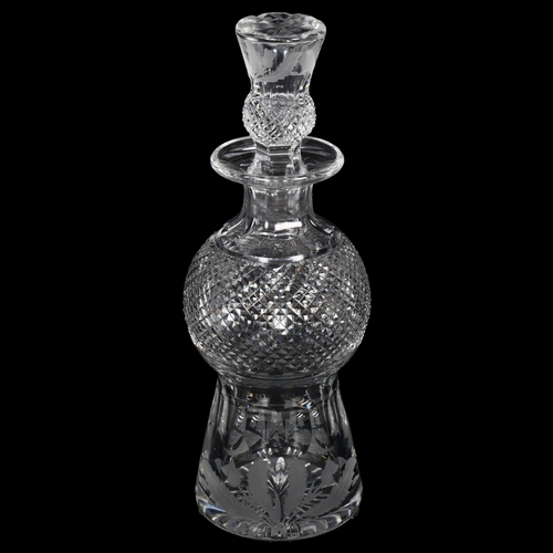 723 - A Waterford Crystal Thistle pattern decanter and stopper, height 20cm