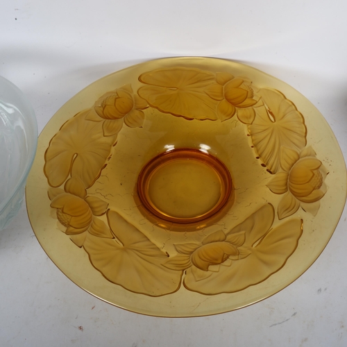 756 - Barolac, 2 1970s' Waterlily design bowls, largest diameter 34cm