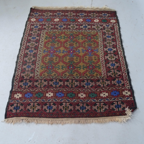 2315 - A red-ground Lori Bakhtari bag face Kilim rug. 120cm x 95cm