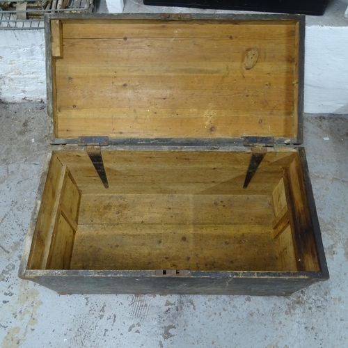 2665 - An antique painted pine tool chest. 87 x 46 x 43cm.