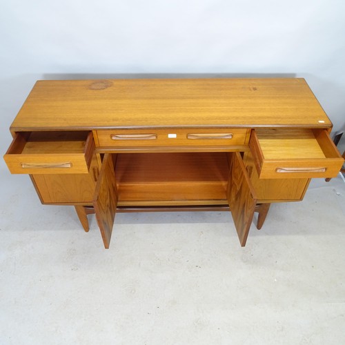 2511 - A mid-century teak G-plan Fresco sideboard with three drawers and cupboards under. 152cm x 85cm x 46... 