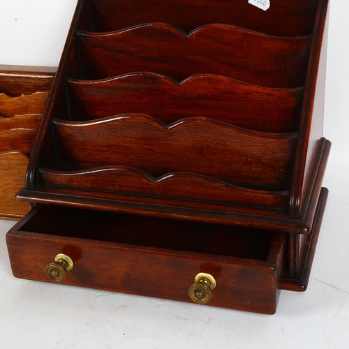 773 - A reproduction desk tidy drawer, and 1 other, largest H32cm, L32cm, D22cm