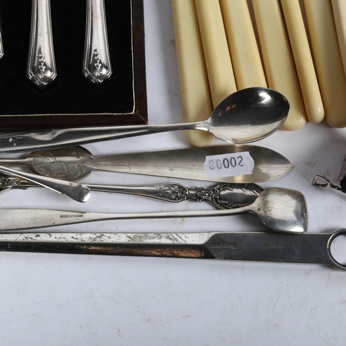 916 - Various cased cutlery and loose ivorine-handled cutlery