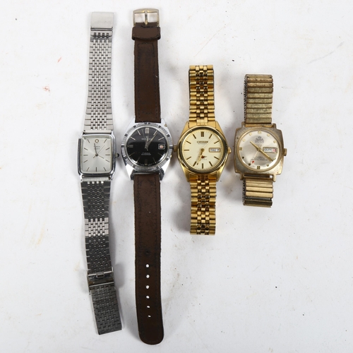 941 - 4 lady's and gent's wristwatches, including a gent's Services wristwatch, a Citizen automatic, and a... 