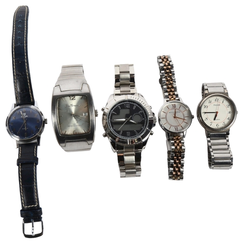 942 - 5 various lady's and gent's fashion watches, including Ben Sherman, Olivia Burton etc