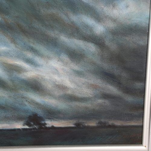 2887 - C A Caufield, oil on canvass, sky, gathering tranquility, 2007, 70cm x 100cm, framed