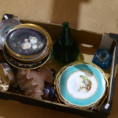 260 - A quantity of ceramics and silver plate items, including a Madina perfume bottle with stopper