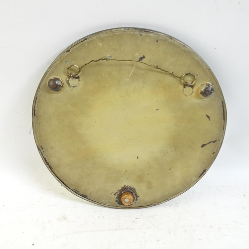 101 - A Vintage circular sorcerer's mirror, with a circular optic border, diameter 31cm