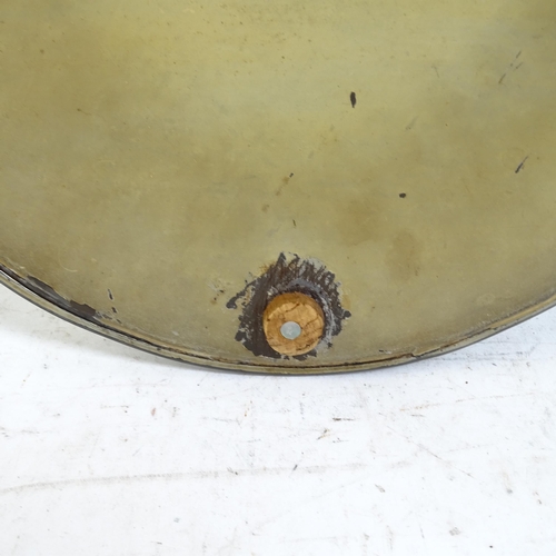 101 - A Vintage circular sorcerer's mirror, with a circular optic border, diameter 31cm