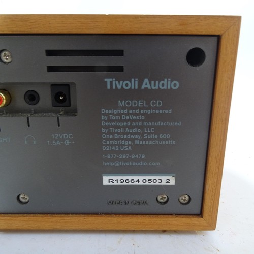 802 - A Tivoli audio model CD, with speakers, cables and remote control. Model reference R1966405032