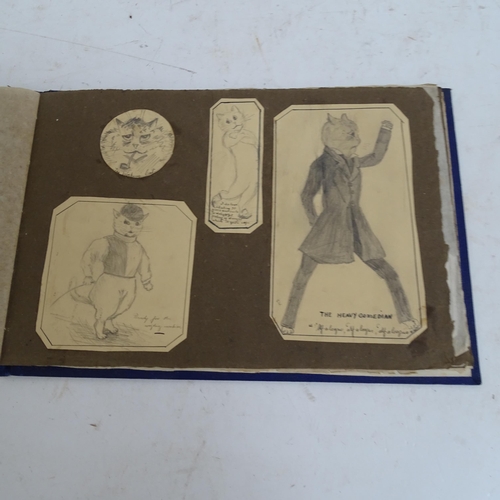 490 - Album containing cartoon drawings and sketches, circa 1900