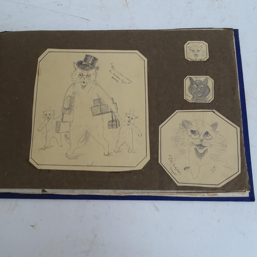 490 - Album containing cartoon drawings and sketches, circa 1900