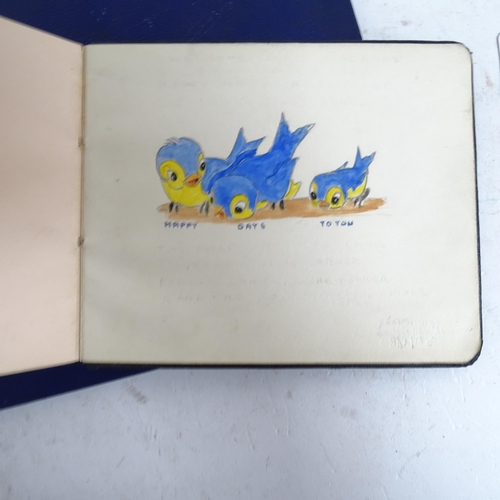 490 - Album containing cartoon drawings and sketches, circa 1900