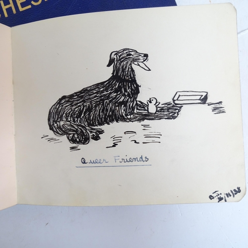 490 - Album containing cartoon drawings and sketches, circa 1900