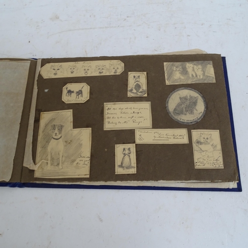 490 - Album containing cartoon drawings and sketches, circa 1900