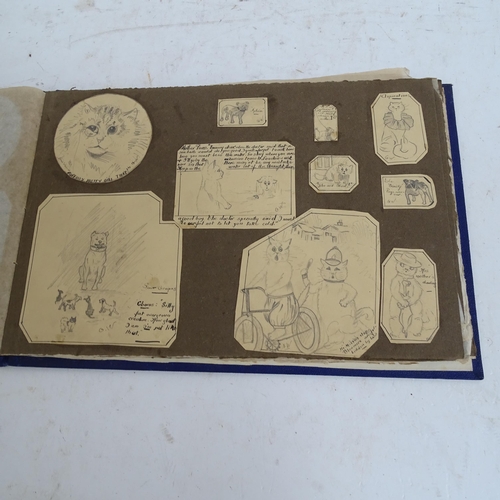 490 - Album containing cartoon drawings and sketches, circa 1900