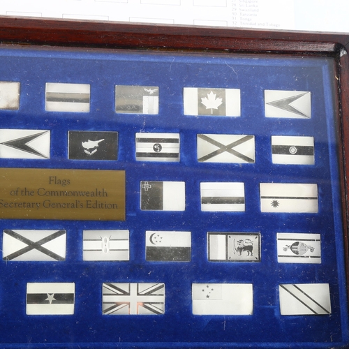 147 - The Flags of the Commonwealth miniature silver ingot collection, cased with certifcate