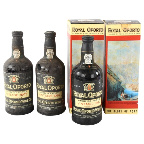 29 - 4 bottles of vintage port, 1967 Royal Oporto, 2 in original box