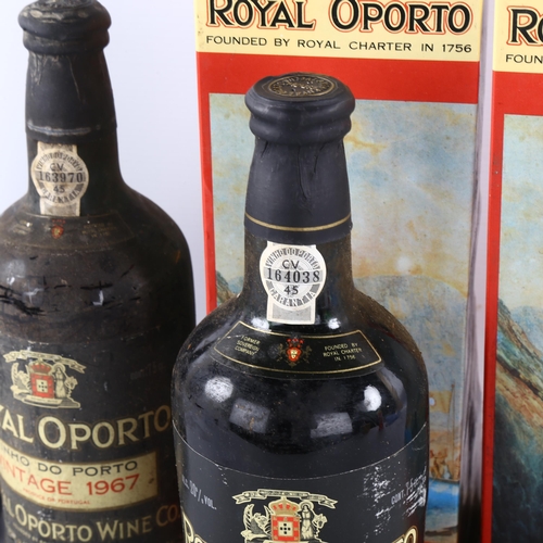 29 - 4 bottles of vintage port, 1967 Royal Oporto, 2 in original box