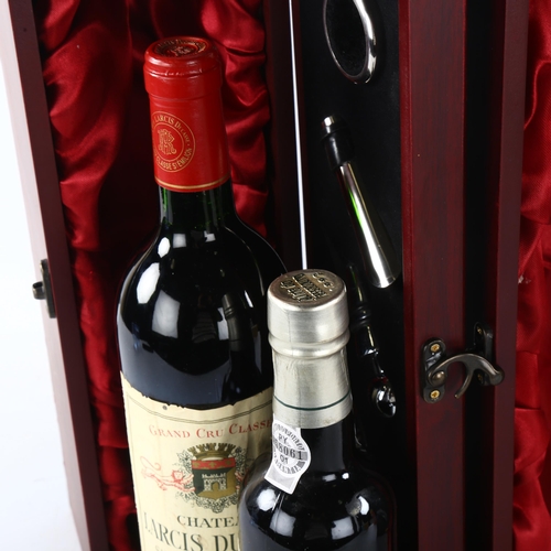 30 - 2 bottles of wine in presentation boxes, Chateau Larcis Ducasse, 1993 Saint Emilion Grand Cru and a ... 