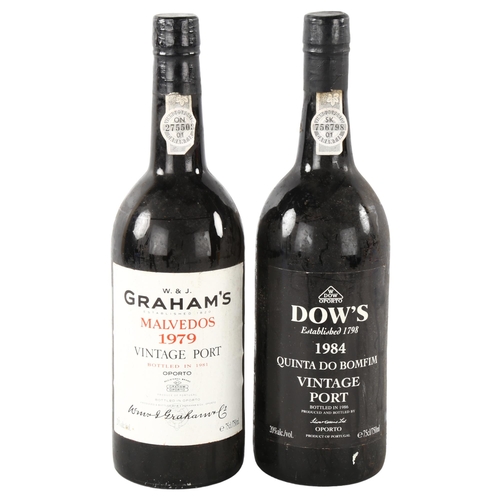 32 - 2 bottle of vintage port, Graham's Malvedos 1979, Dow's 1984