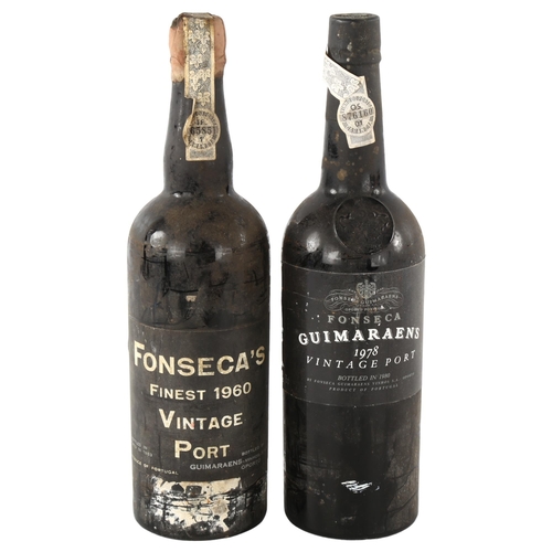 33 - 2 bottles of vintage port, Fonseca 1960, Fonseca Guimaraens 1978