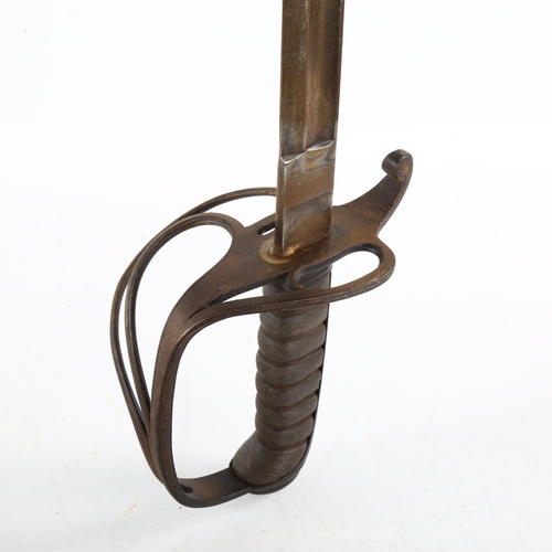 66 - British 19th Century Scottish Volunteer Artillery Officer’s Sword, 1821 pattern, with scabbard,  len... 