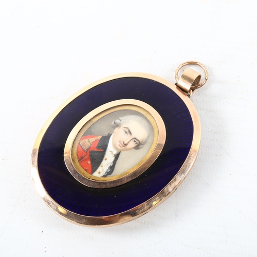 99 - An early 19th century miniature watercolour portrait on ivory of an Irish Military Officer, unsigned... 