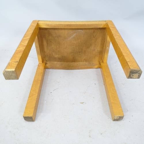 2019 - An Art Deco burr maple stool. 48 x 45 x 33cm.