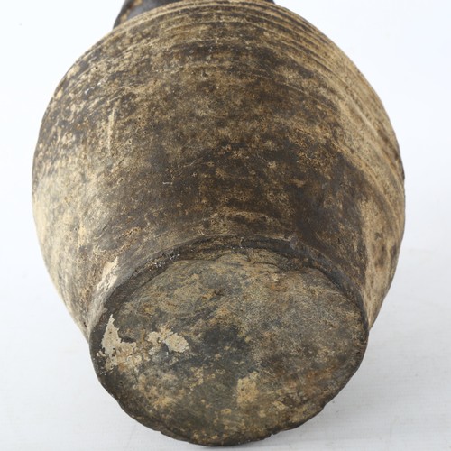 55 - A Rheinland high fired ceramic jug, circa 14th century, height 23cm