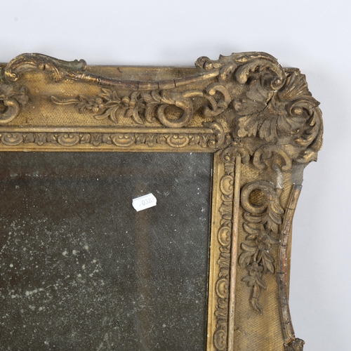 103 - A 19th century gilt-gesso framed wall mirror, overall dimensions 82cm x 72cm