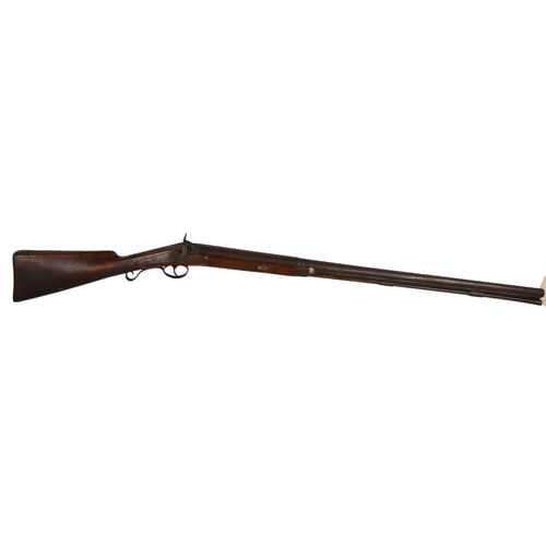 163 - An early 19th century percussion rifle, length 122cm