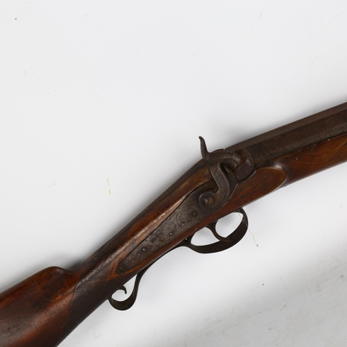 163 - An early 19th century percussion rifle, length 122cm