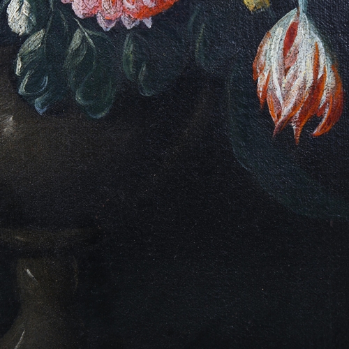 542 - 18th century oil on canvas, Dutch style flower study, unsigned, 61cm x 45cm, framed