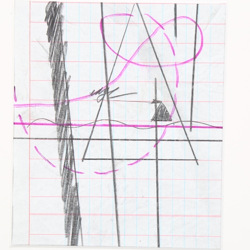 727 - Bruce Mclean, original drawing from his Tate retrospective 