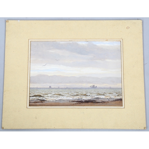 733 - Frank Dadd RI ROI (1851 - 1929), coastal study of Galway Ireland, watercolour, signed and date 1875,... 